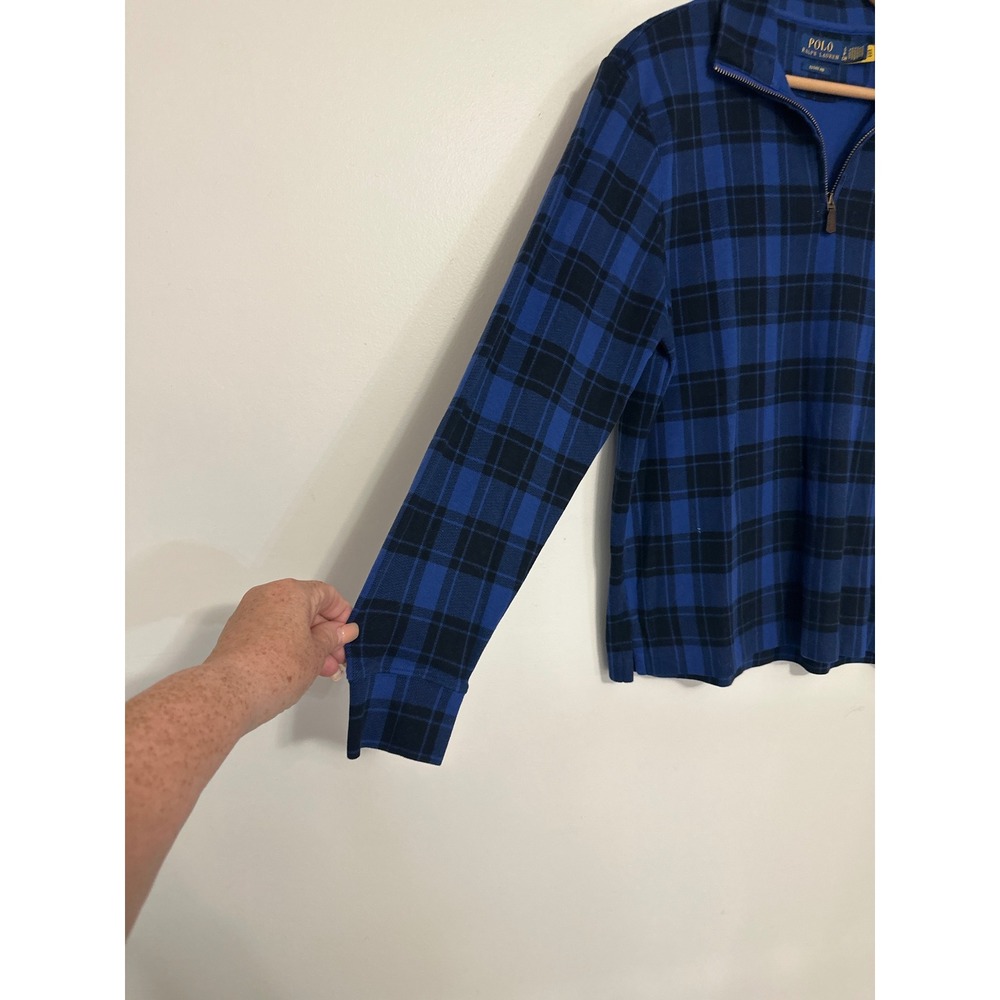 Polo Ralph Lauren Plaid 1/4 zip Pullover Sweater Womens S Timeless Preppy - Picture 8 of 8